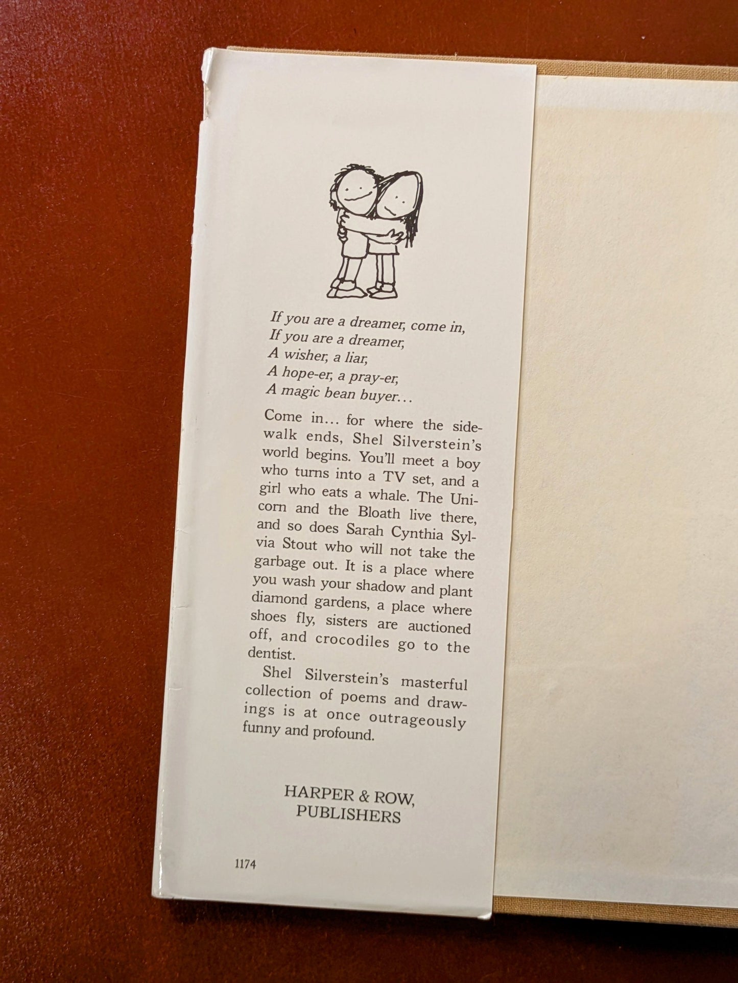 SHEL SILVERSTEIN "WHERE THE SIDEWALK ENDS" VINTAGE COPY 1981-1983