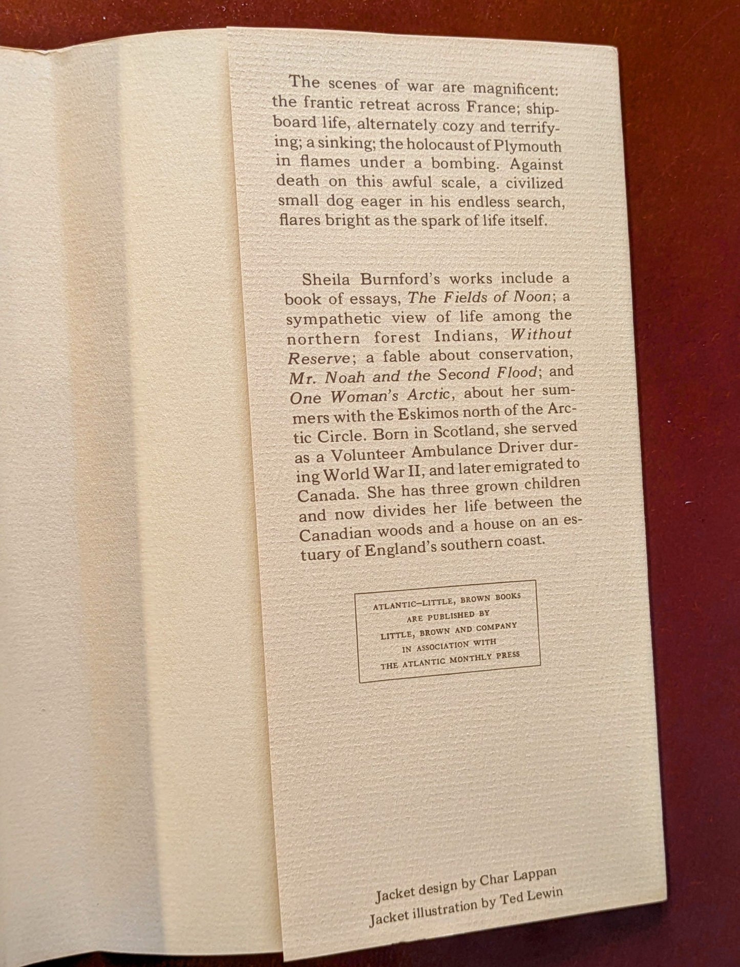 SHEILA BURNFORD "BEL RIA" FIRST US EDITION 1978