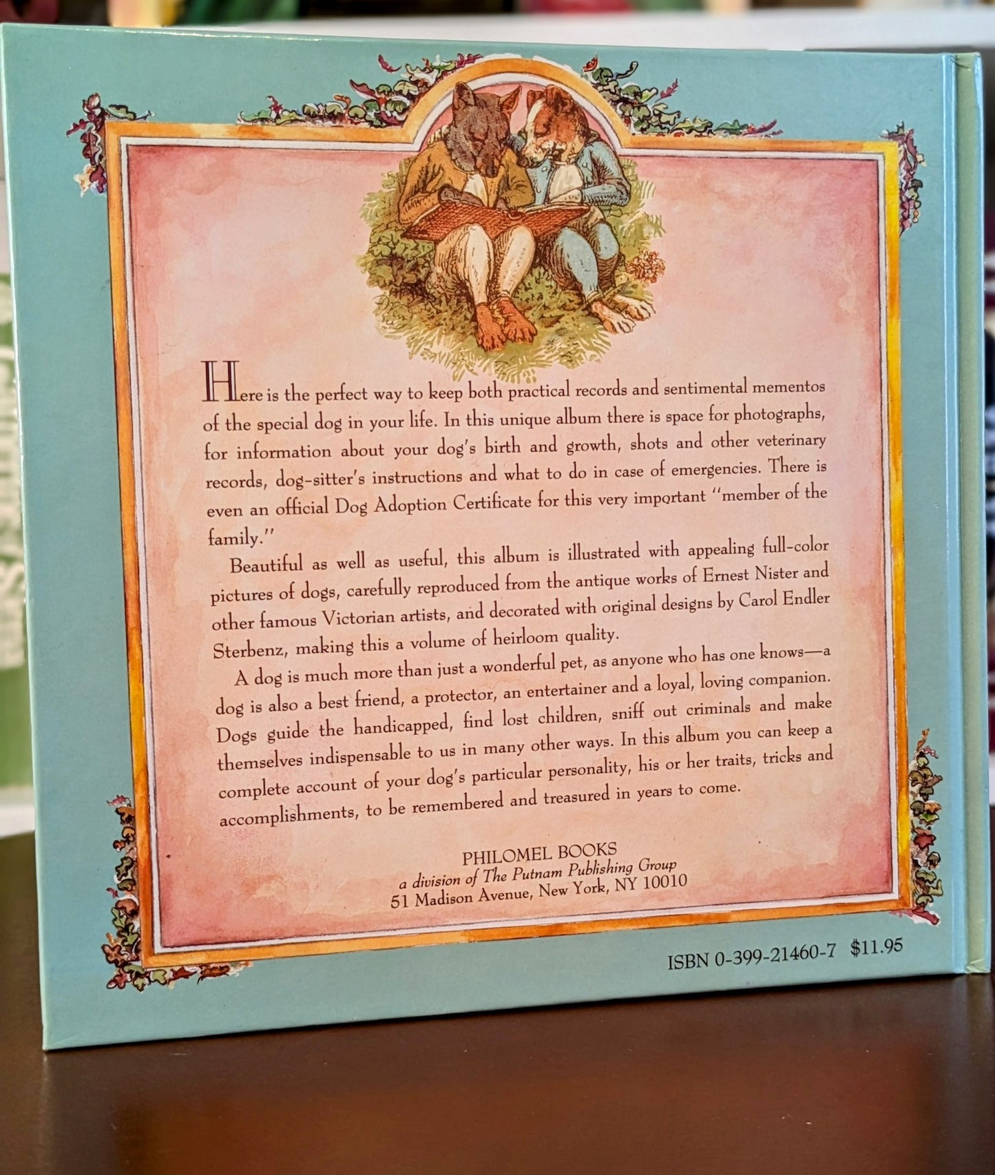 ILLUSTRATED "THE DOG ALBUM" A PET OWNER'S MEMORY BOOK FIRST PRINT 1987