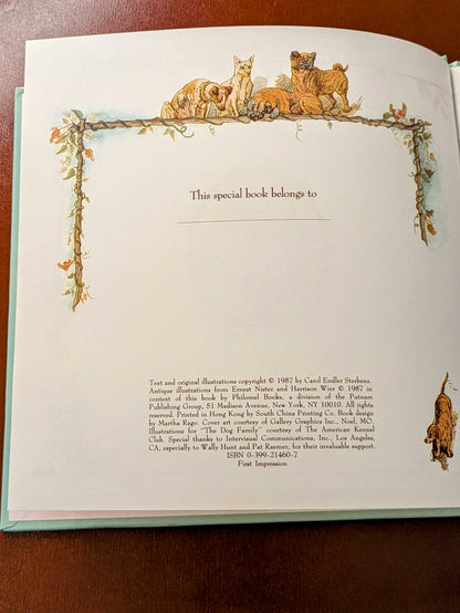 ILLUSTRATED "THE DOG ALBUM" A PET OWNER'S MEMORY BOOK FIRST PRINT 1987