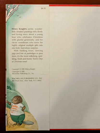 HILARY KNIGHT "THE TWELVE DAYS OF CHRISTMAS" PICTUREBOOK FIRST EDITION 1981
