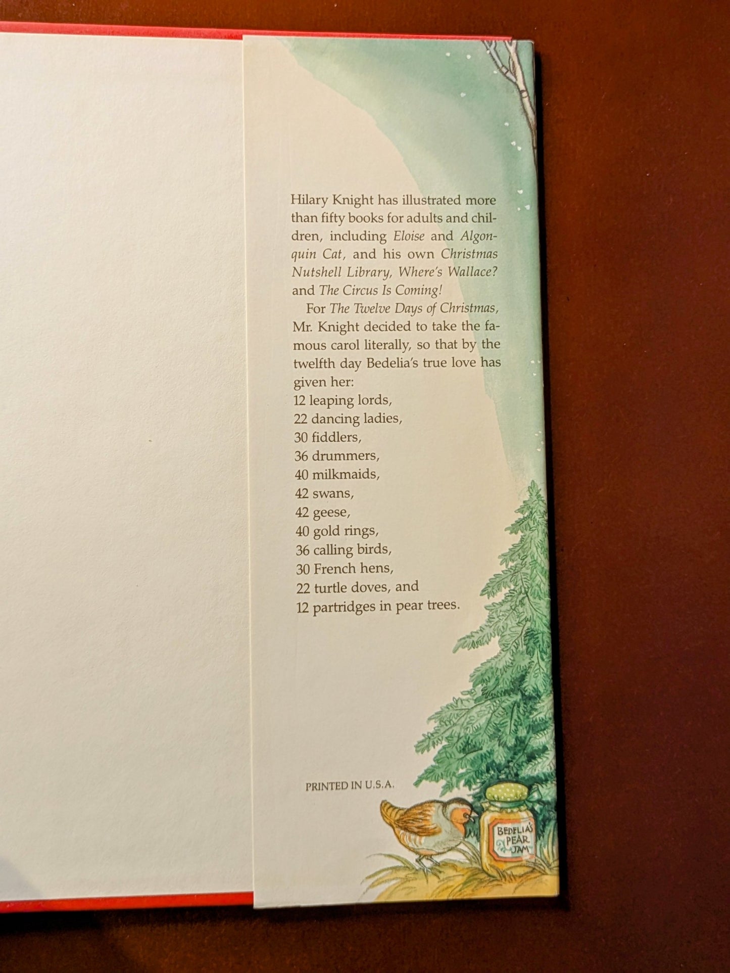 HILARY KNIGHT "THE TWELVE DAYS OF CHRISTMAS" PICTUREBOOK FIRST EDITION 1981