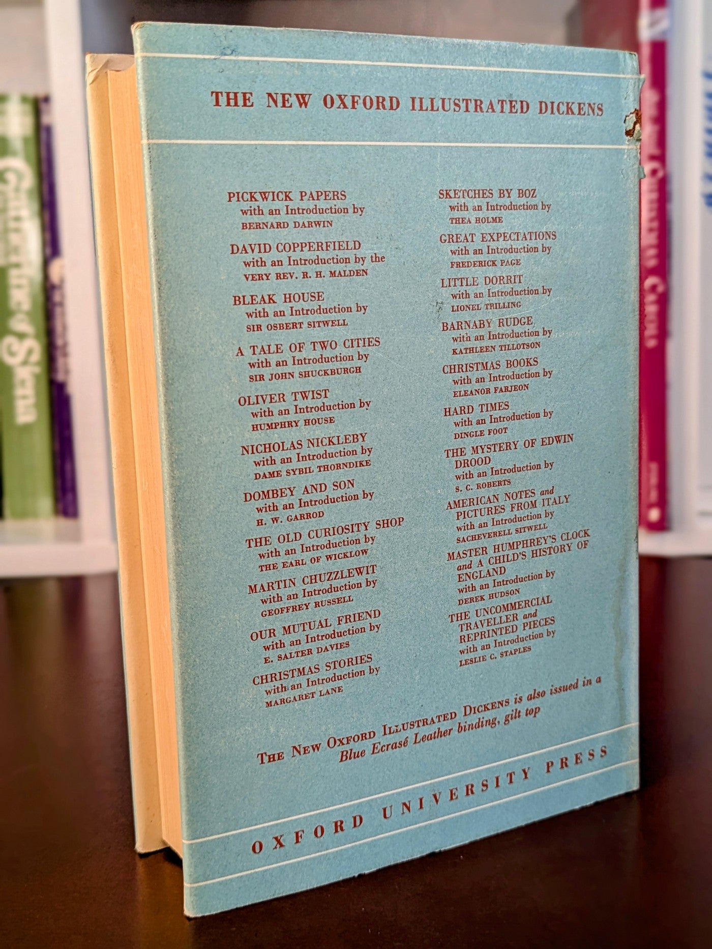 CHARLES DICKENS ORIGINAL "OXFORD ILLUSTRATED DICKENS" 6 VOLUME SET 1950-60'S