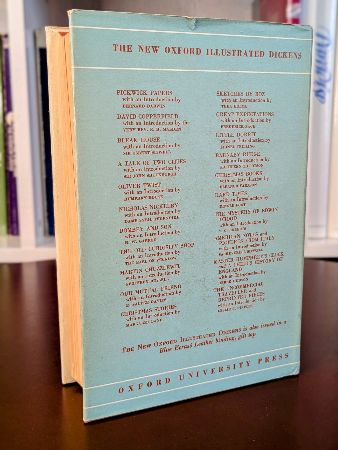 CHARLES DICKENS ORIGINAL "OXFORD ILLUSTRATED DICKENS" 6 VOLUME SET 1950-60'S