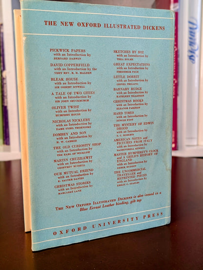 CHARLES DICKENS ORIGINAL "OXFORD ILLUSTRATED DICKENS" 6 VOLUME SET 1950-60'S
