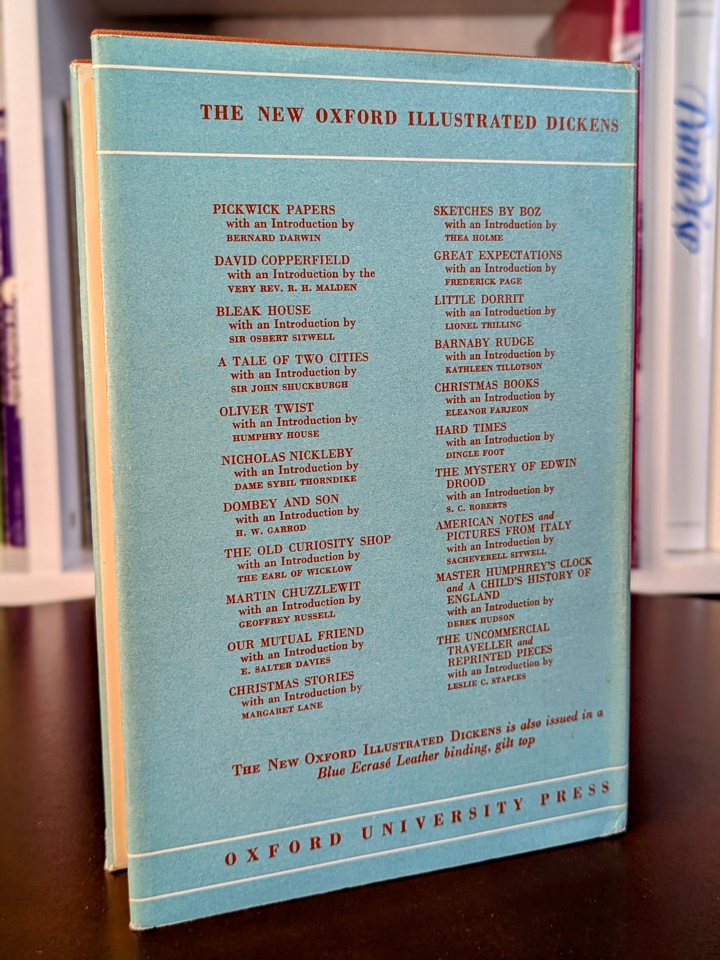 CHARLES DICKENS ORIGINAL "OXFORD ILLUSTRATED DICKENS" 6 VOLUME SET 1950-60'S