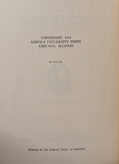 ROBERT HENLE "LATIN GRAMMAR" REVISED EDITION 1943