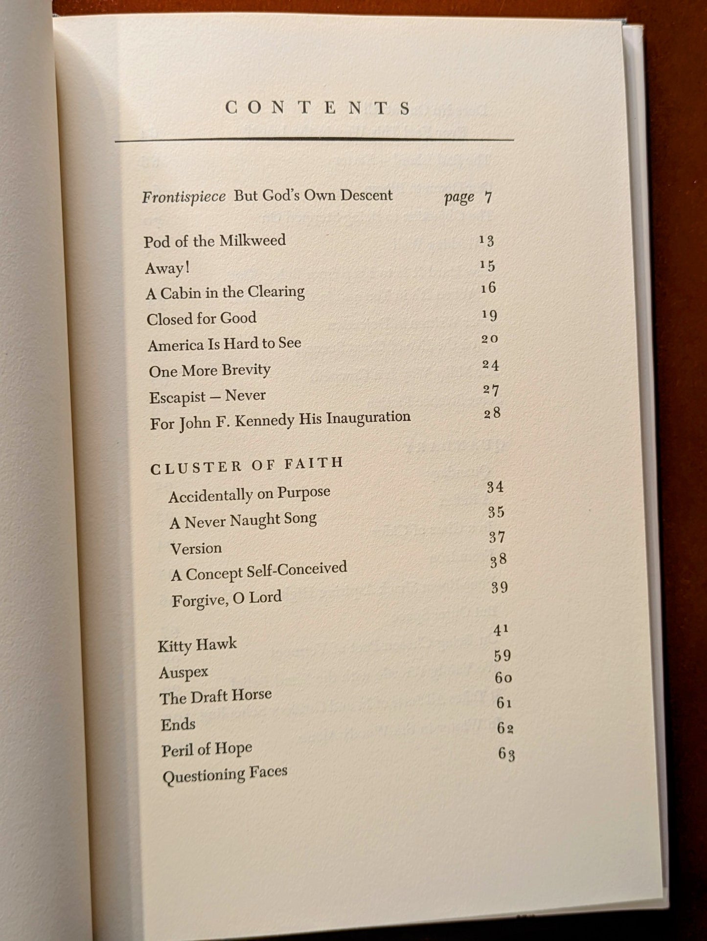 ROBERT FROST "IN THE CLEARING" 4TH PRINTING 1962