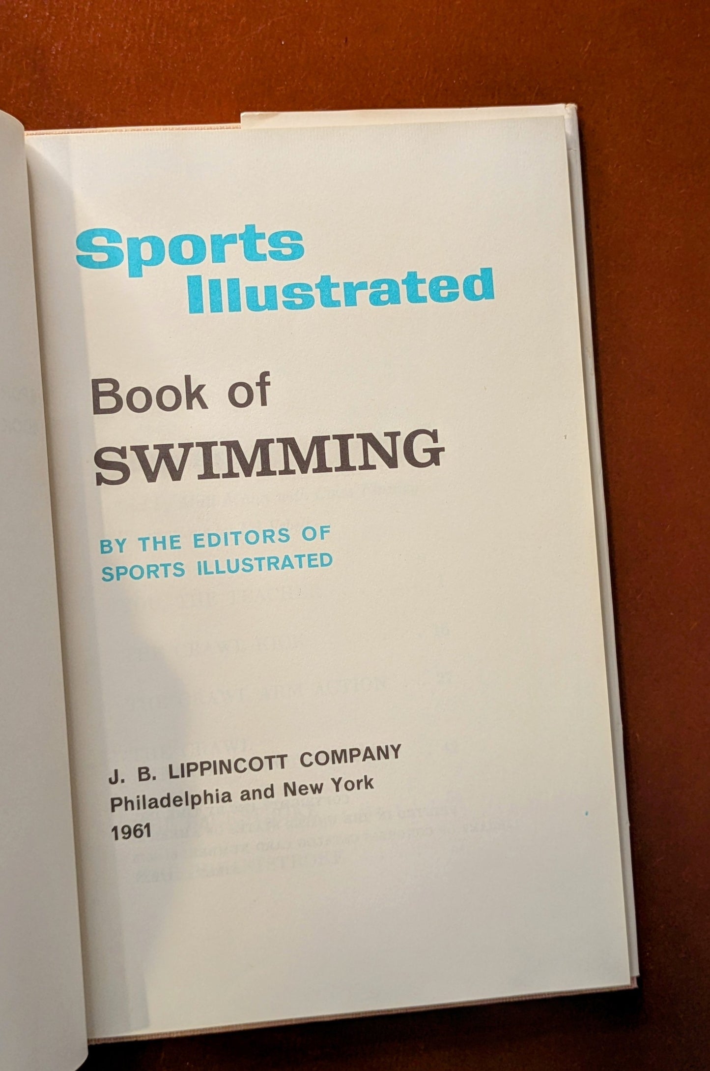 PAIR OF SPORTS ILLUSTRATED BOOKS SWIMMING & DIVING FIRST EDITIONS 1961