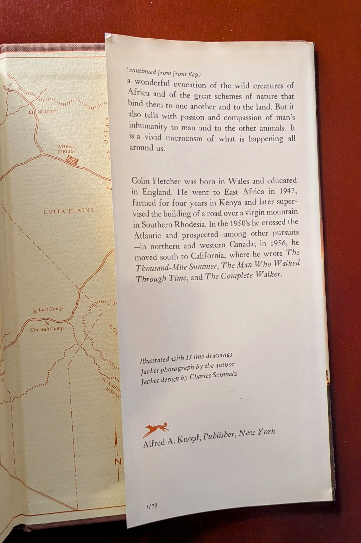 COLIN FLETCHER "THE WINDS OF MARA" FIRST US EDITION 1973