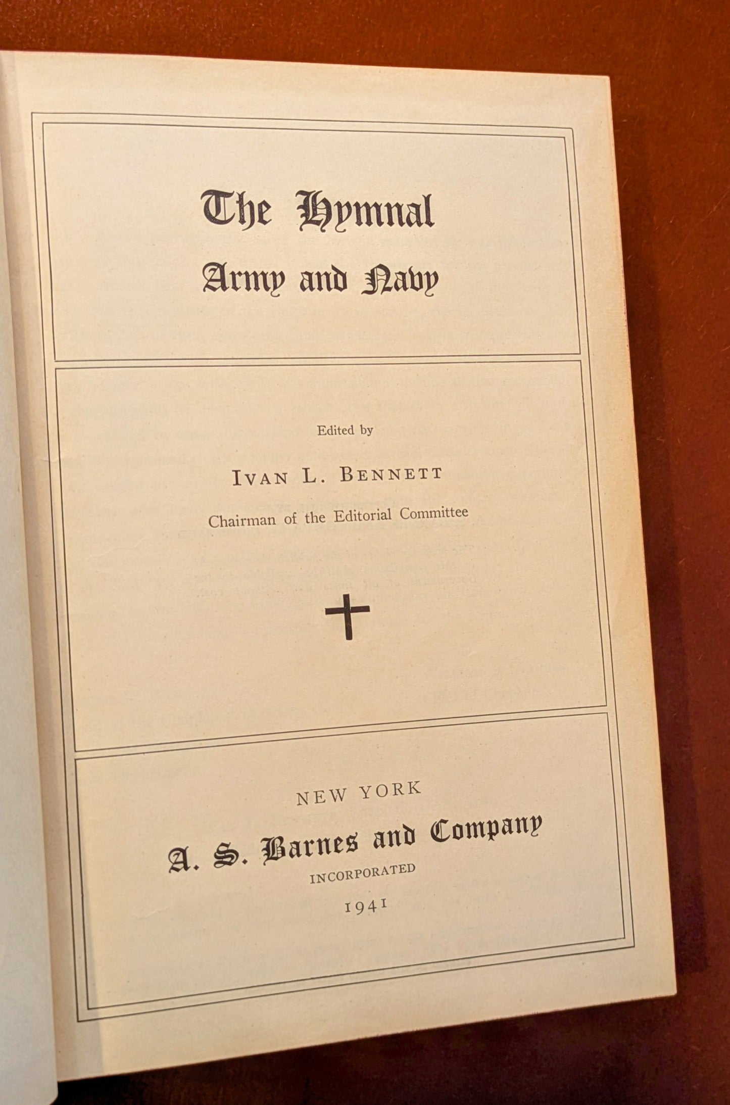 "THE HYMNAL" FIRST ARMY AND NAVY EDITION 1941