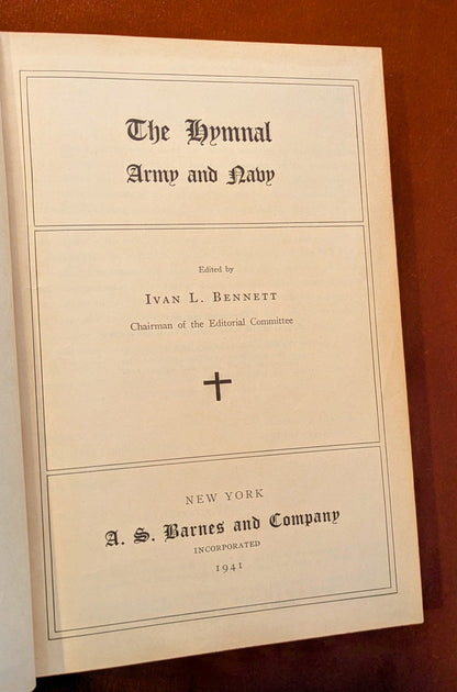 "THE HYMNAL" FIRST ARMY AND NAVY EDITION 1941