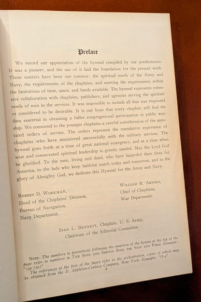 "THE HYMNAL" FIRST ARMY AND NAVY EDITION 1941