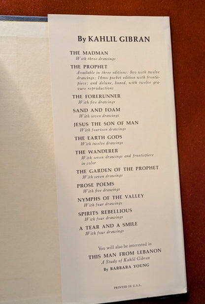 KAHLIL GIBRAN "THE PROPHET" VINTAGE COPY 1969