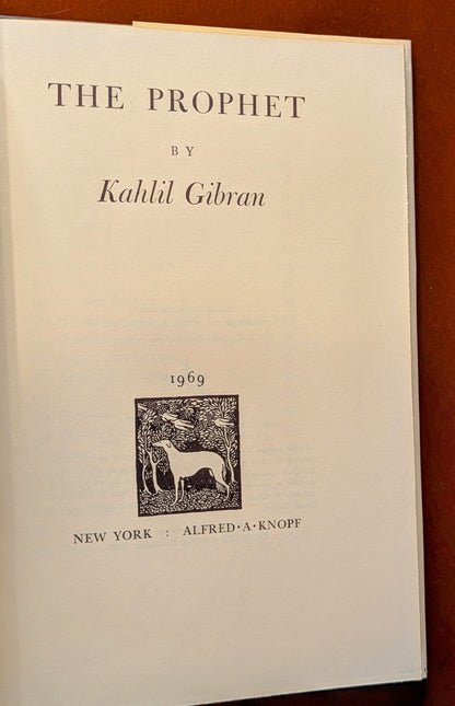 KAHLIL GIBRAN "THE PROPHET" VINTAGE COPY 1969