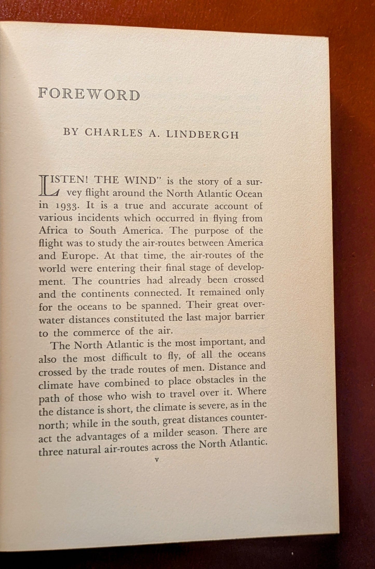 ANNE MORROW LINDBERGH "LISTEN! THE WIND" FIRST EDITION 1938