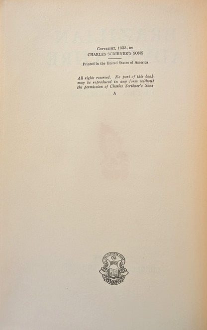 PETER FLEMING "BRAZILIAN ADVENTURE" FIRST US EDITION 1934