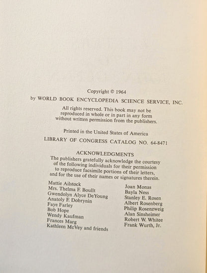 "P.S. I LISTENED TO YOUR HEART BEAT" LETTERS TO JOHN GLENN FIRST EDITION 1964