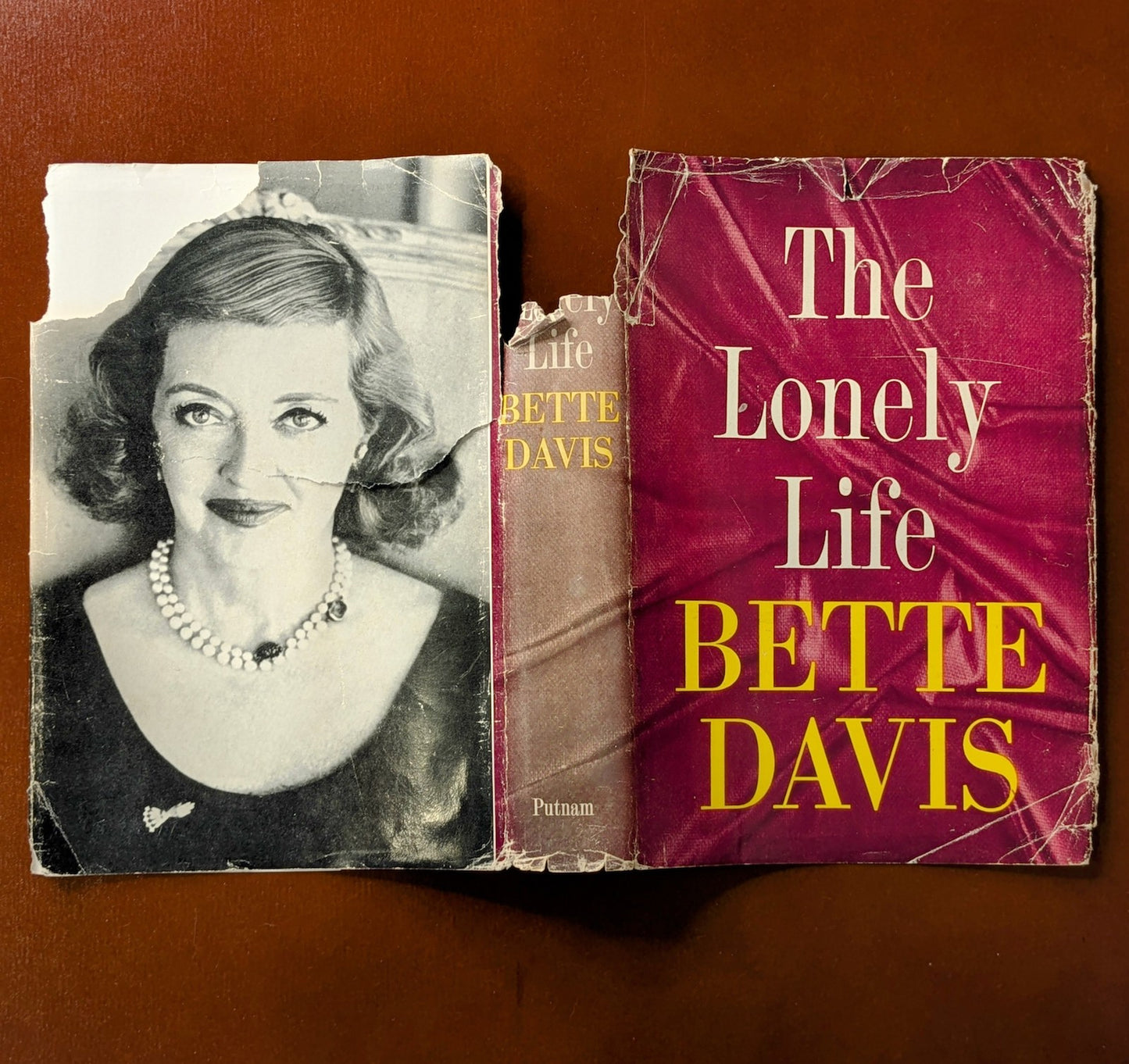 BETTE DAVIS "THE LONELY LIFE" SIGNED COPY OF 3RD PRINTING 1962