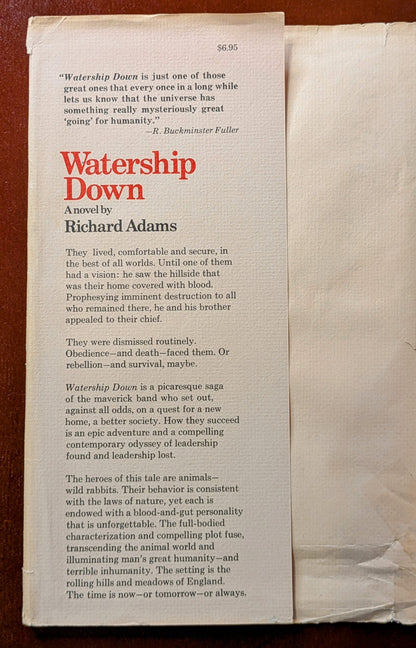 RICHARD ADAMS "WATERSHIP DOWN" FIRST US EDITION 1974