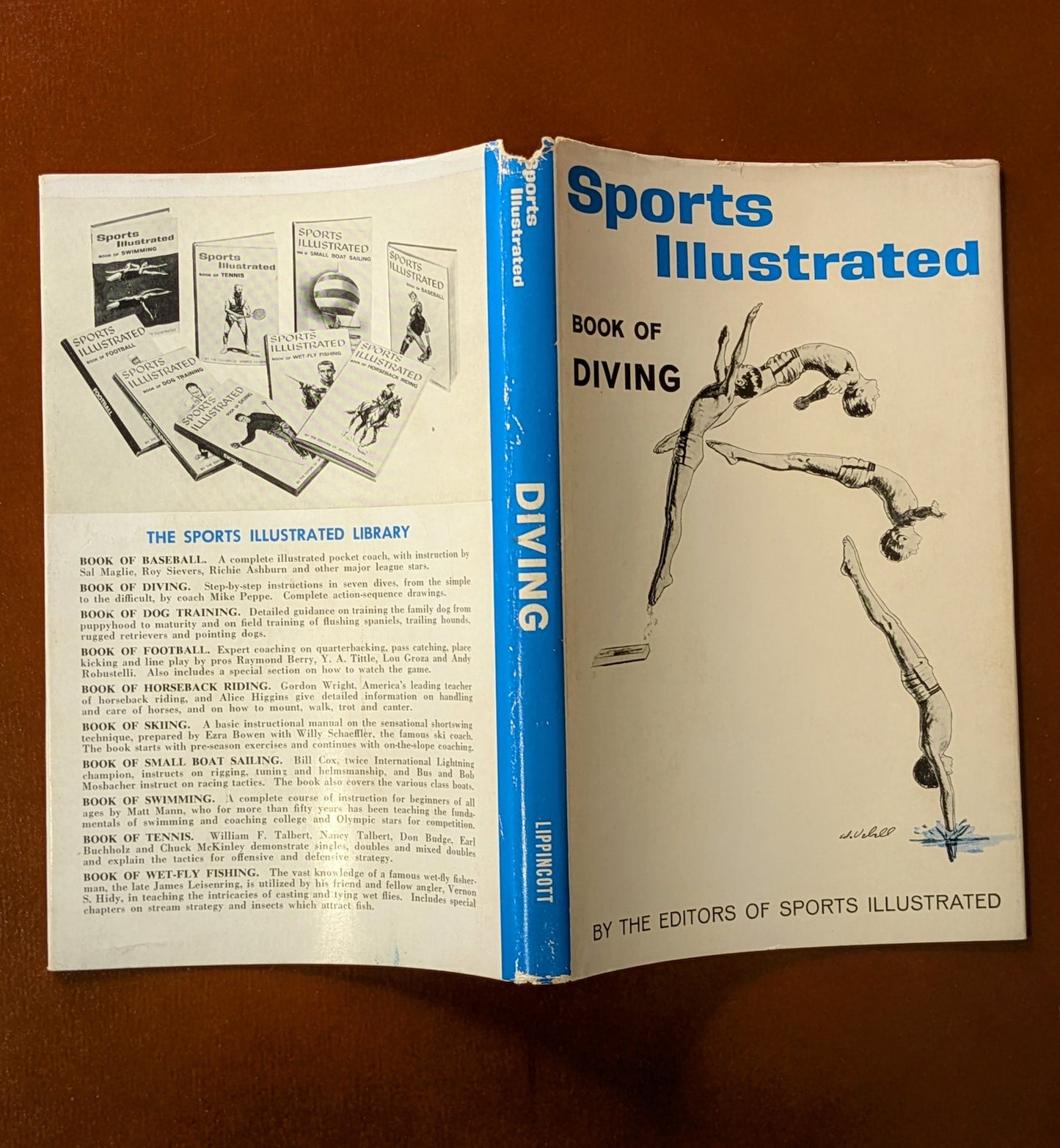 PAIR OF SPORTS ILLUSTRATED BOOKS SWIMMING & DIVING FIRST EDITIONS 1961