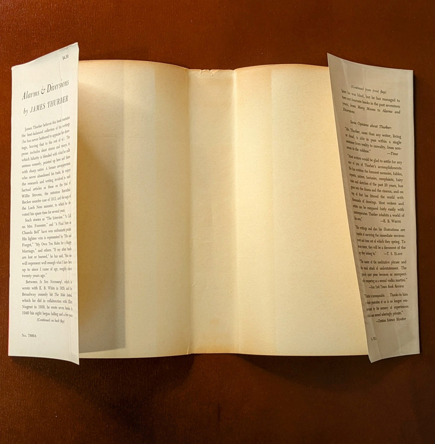 JAMES THURBER "ALARMS AND DIVERSIONS" FIRST US EDITION 1957