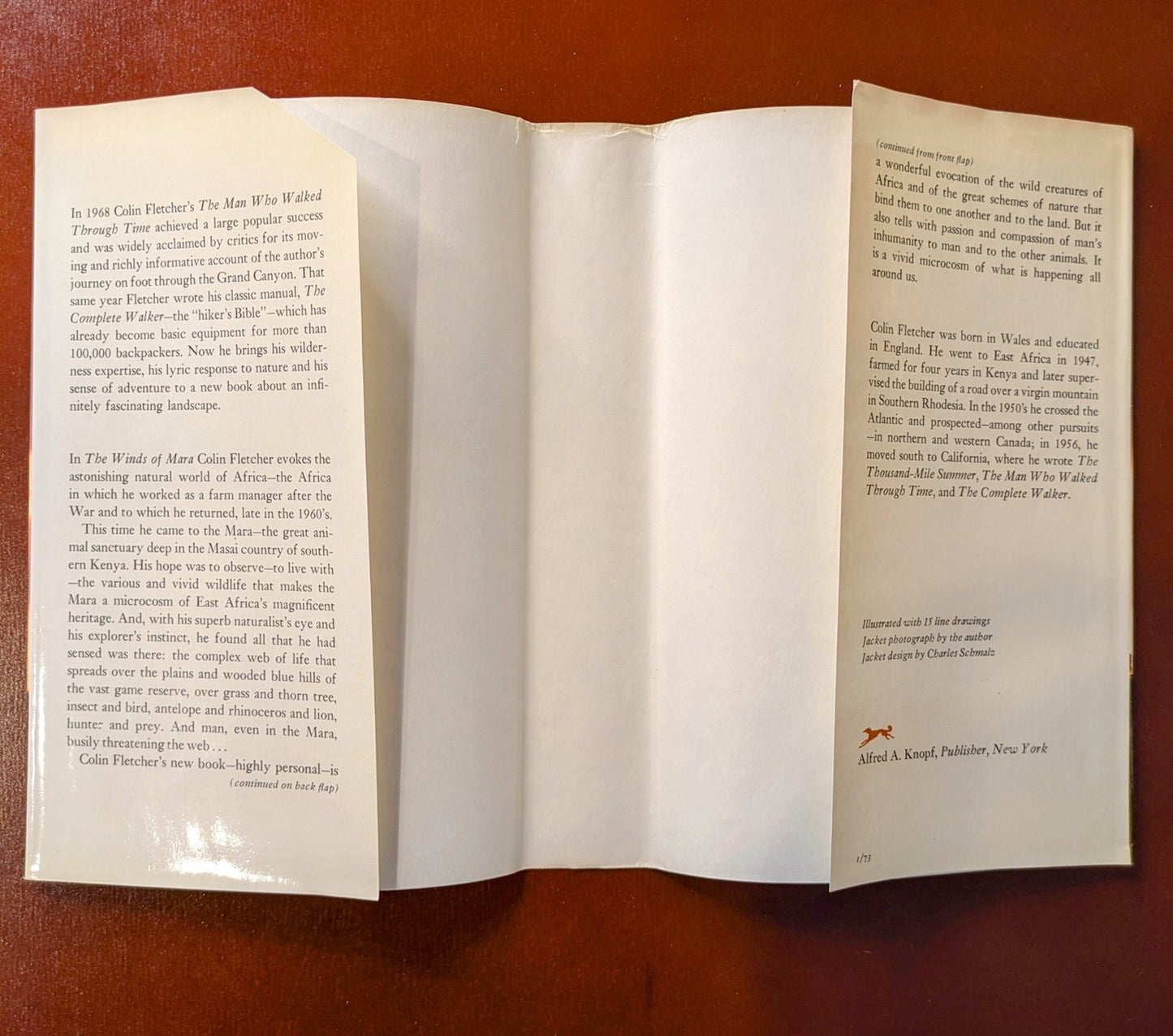 COLIN FLETCHER "THE WINDS OF MARA" FIRST US EDITION 1973