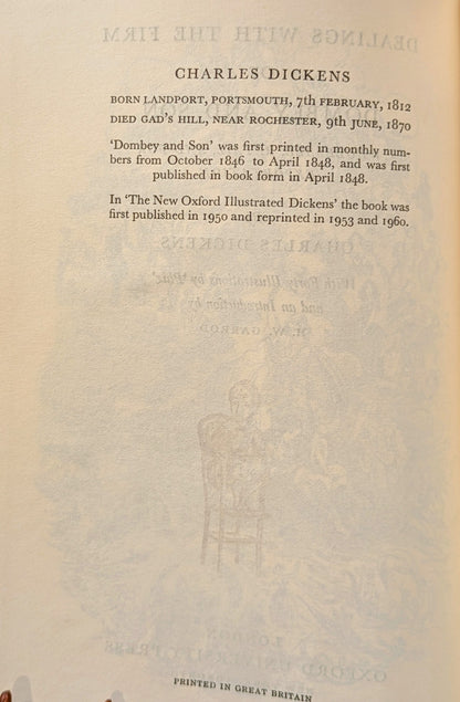 CHARLES DICKENS ORIGINAL "OXFORD ILLUSTRATED DICKENS" 6 VOLUME SET 1950-60'S