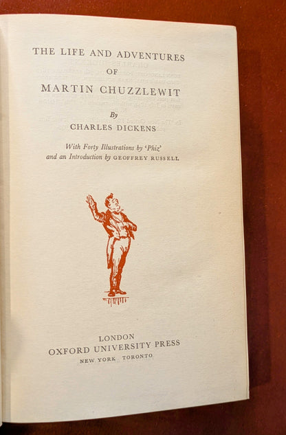 CHARLES DICKENS ORIGINAL "OXFORD ILLUSTRATED DICKENS" 6 VOLUME SET 1950-60'S