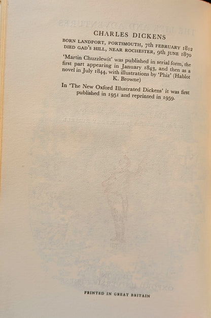 CHARLES DICKENS ORIGINAL "OXFORD ILLUSTRATED DICKENS" 6 VOLUME SET 1950-60'S