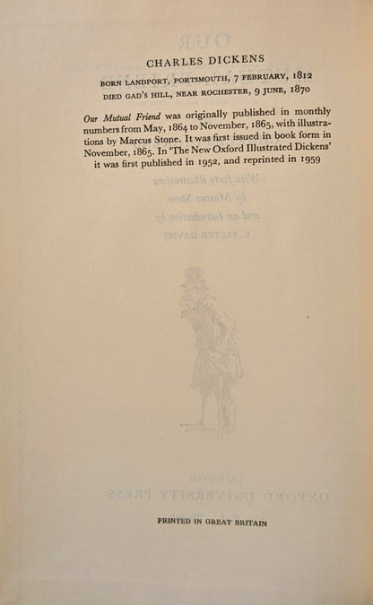 CHARLES DICKENS ORIGINAL "OXFORD ILLUSTRATED DICKENS" 6 VOLUME SET 1950-60'S