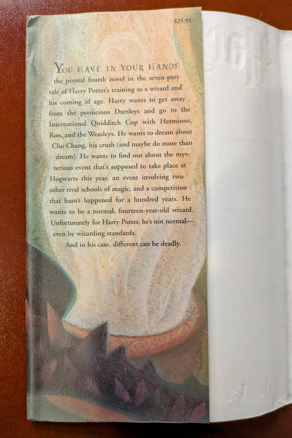 J.K. ROWLING "HARRY POTTER AND THE GOBLET OF FIRE" FIRST US EDITION 2000