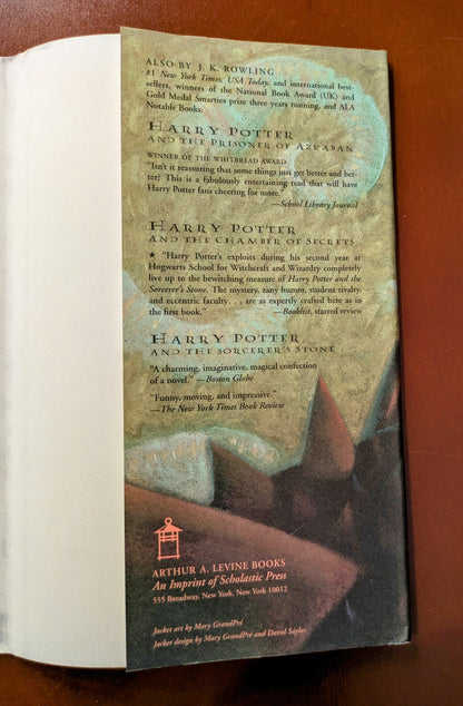 J.K. ROWLING "HARRY POTTER AND THE GOBLET OF FIRE" FIRST US EDITION 2000