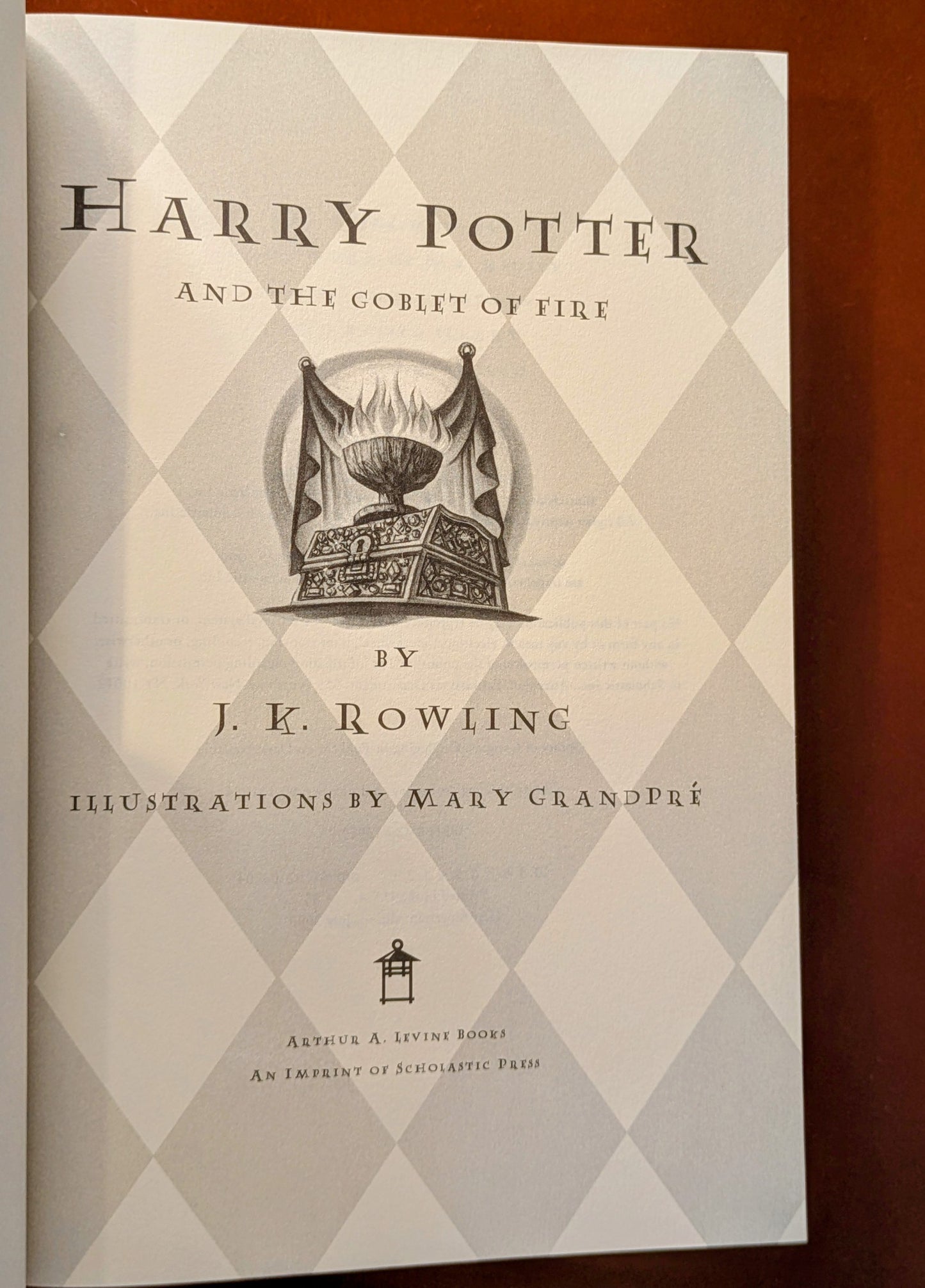 J.K. ROWLING "HARRY POTTER AND THE GOBLET OF FIRE" FIRST US EDITION 2000