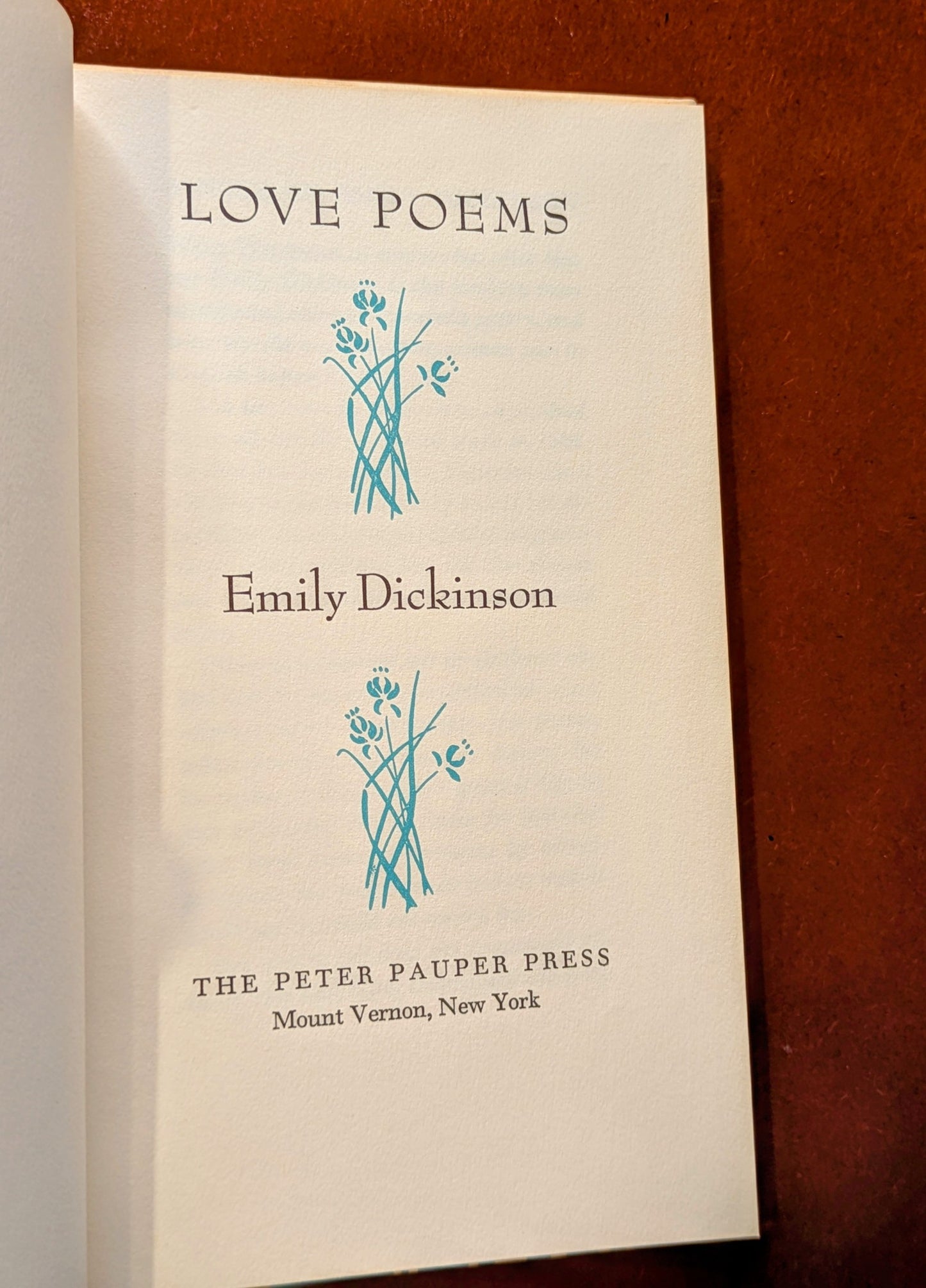 EMILY DICKINSON "LOVE POEMS" PETER PAUPER EDITION 1952-1962