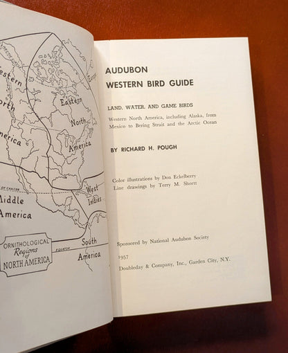 "AUDUBON WESTERN BIRD GUIDE" LAND WATER AND GAME BIRDS FIRST EDITION 1957