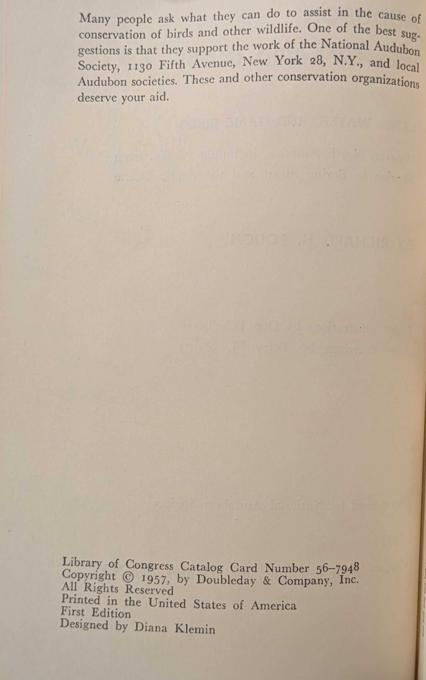 "AUDUBON WESTERN BIRD GUIDE" LAND WATER AND GAME BIRDS FIRST EDITION 1957