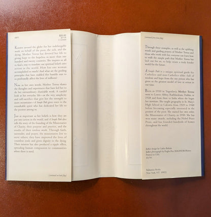 MOTHER TERESA "A SIMPLE FAITH" FIRST US EDITION 1995