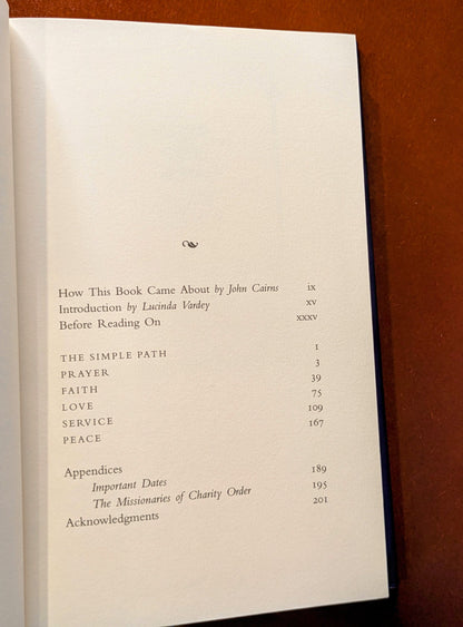 MOTHER TERESA "A SIMPLE FAITH" FIRST US EDITION 1995