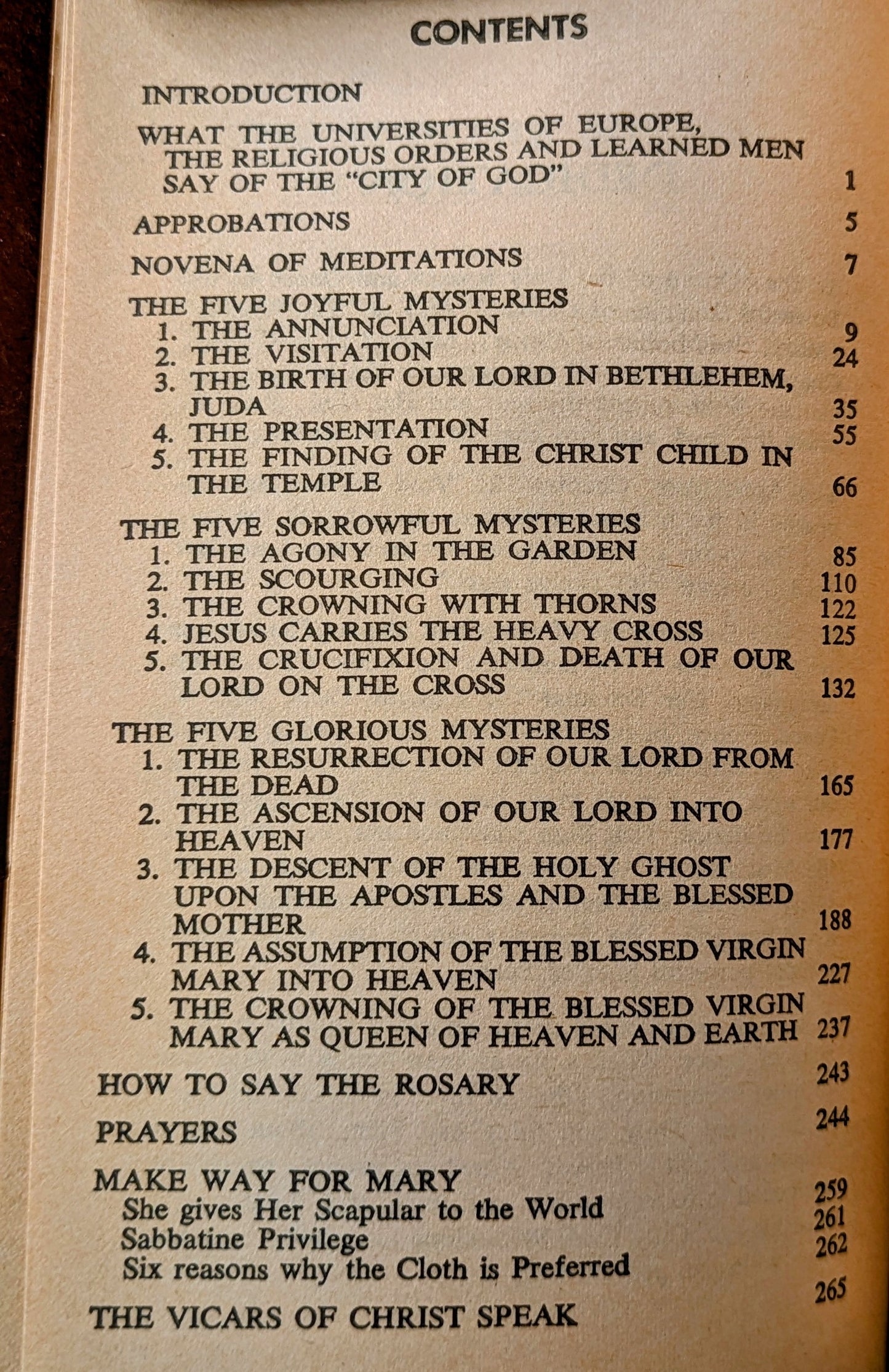 "DIVINE MYSTERIES OF THE MOST HOLY ROSARY" 4TH PRINT 1979