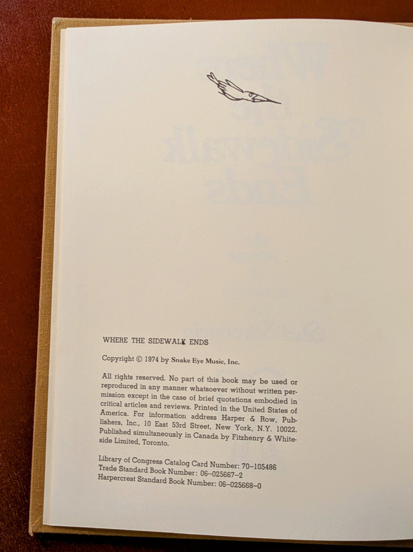 SHEL SILVERSTEIN "WHERE THE SIDEWALK ENDS" VINTAGE COPY 1981-1983