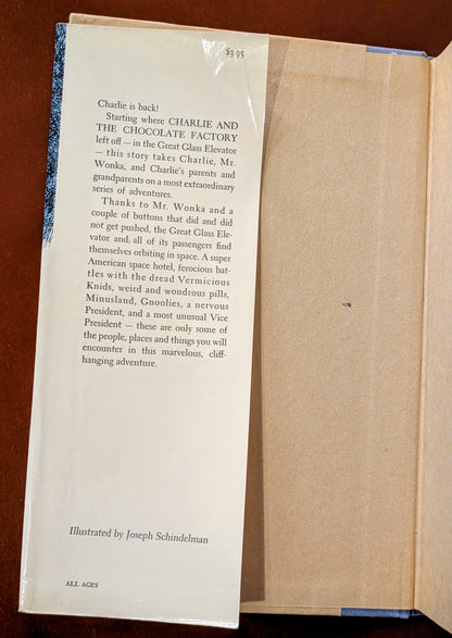 ROALD DAHL "CHARLIE AND THE GREAT GLASS ELEVATOR" 4TH PRINTING 1972