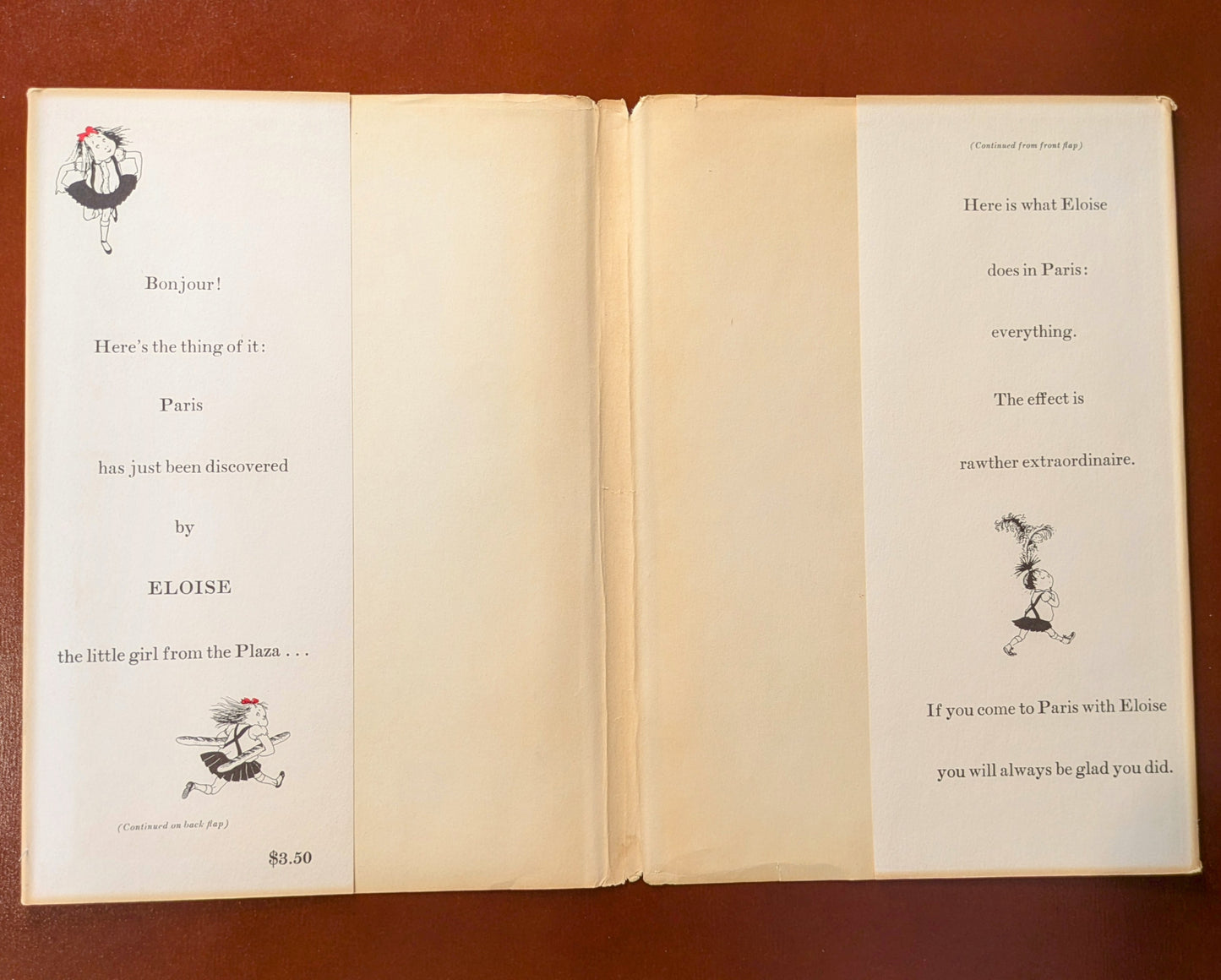 KAY THOMPSON "ELOISE IN PARIS" PICTUREBOOK FIRST EDITION 1957