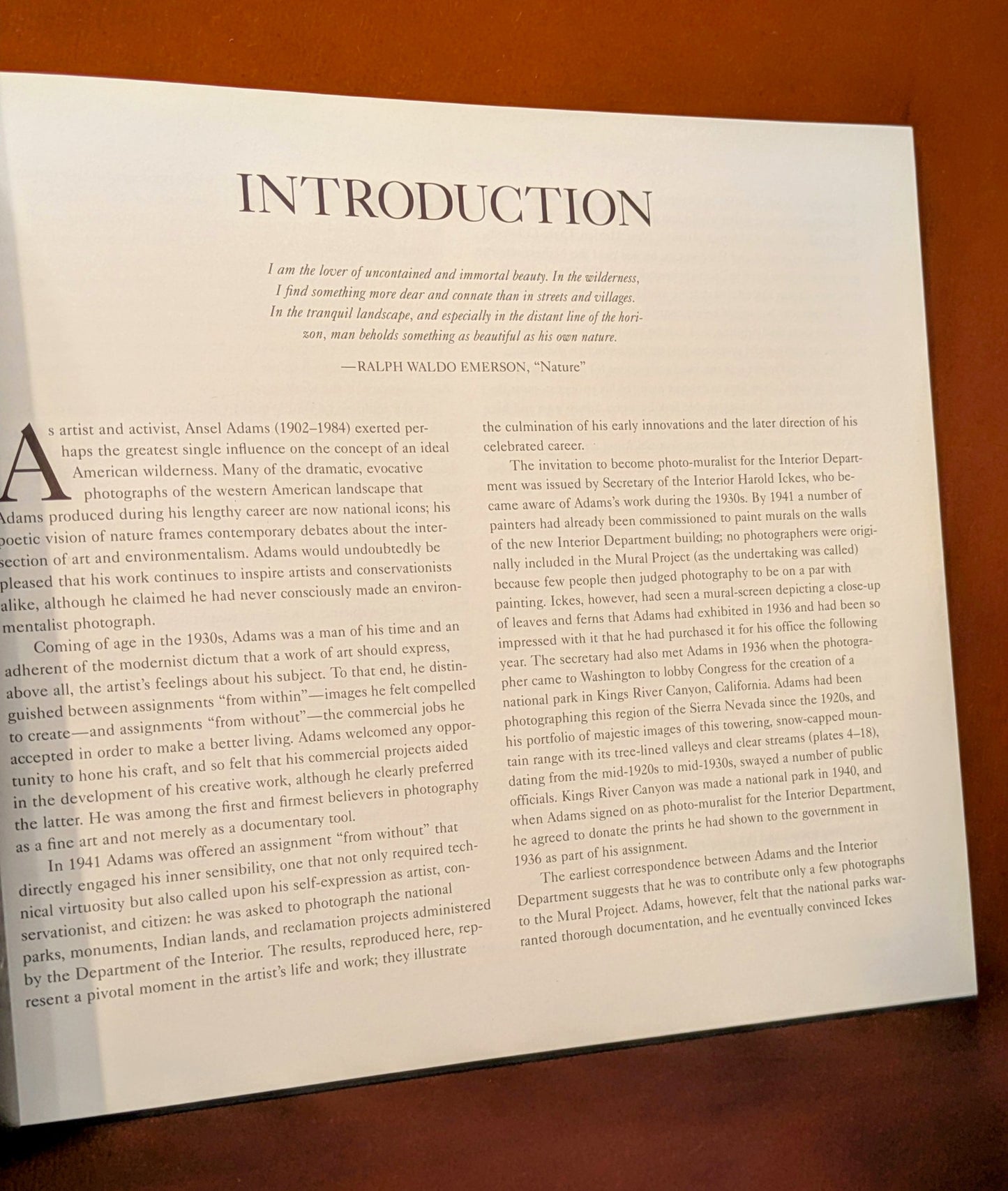 ANSEL ADAMS "THE NATIONAL PARK SERVICE PHOTOGRAPHS" FIRST EDITION 1995