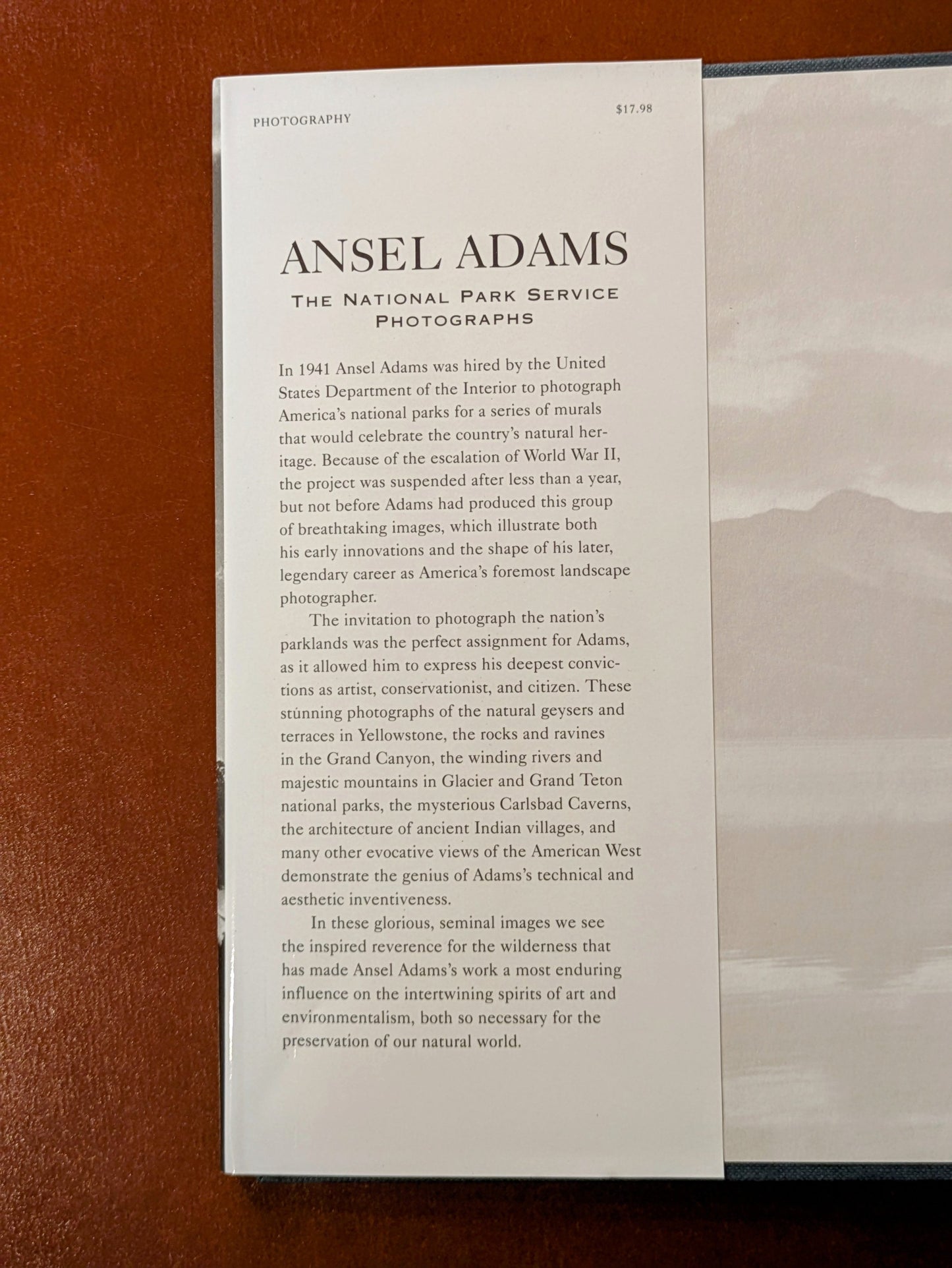 ANSEL ADAMS "THE NATIONAL PARK SERVICE PHOTOGRAPHS" FIRST EDITION 1995