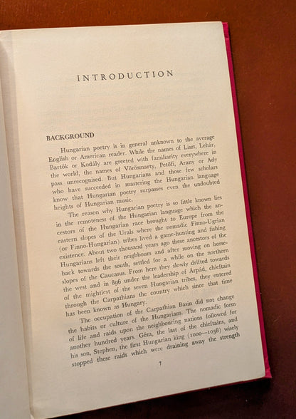 "HUNGARIAN POETRY" ENGLISH TRANSLATION PANNONIA PUBLISHING 1955