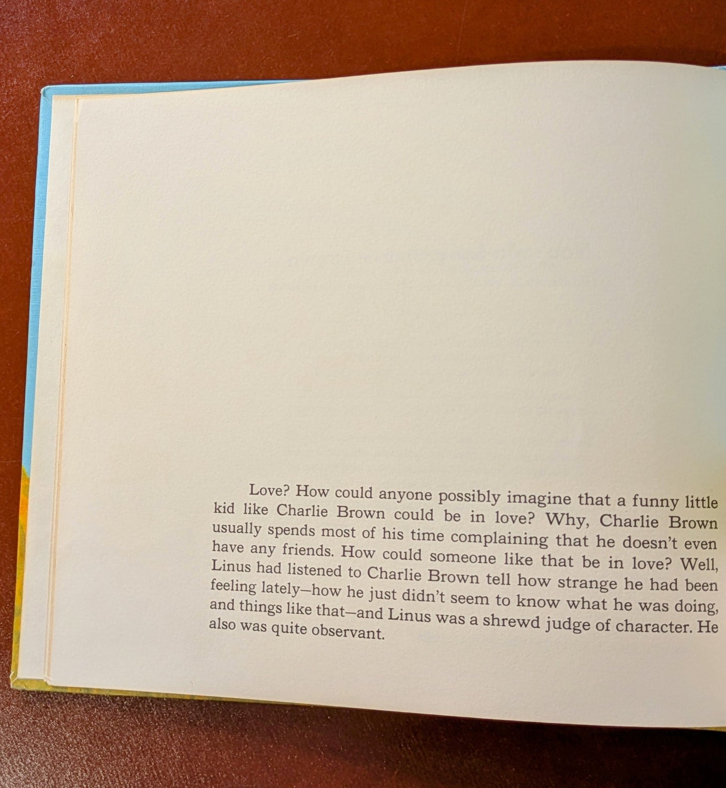 CHARLES SCHULZ "YOU'RE IN LOVE CHARLIE BROWN" PICTUREBOOK FIRST US EDITION 1968