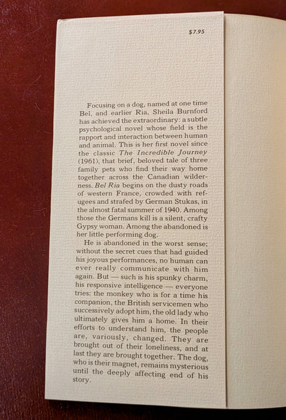 SHEILA BURNFORD "BEL RIA" FIRST US EDITION 1978