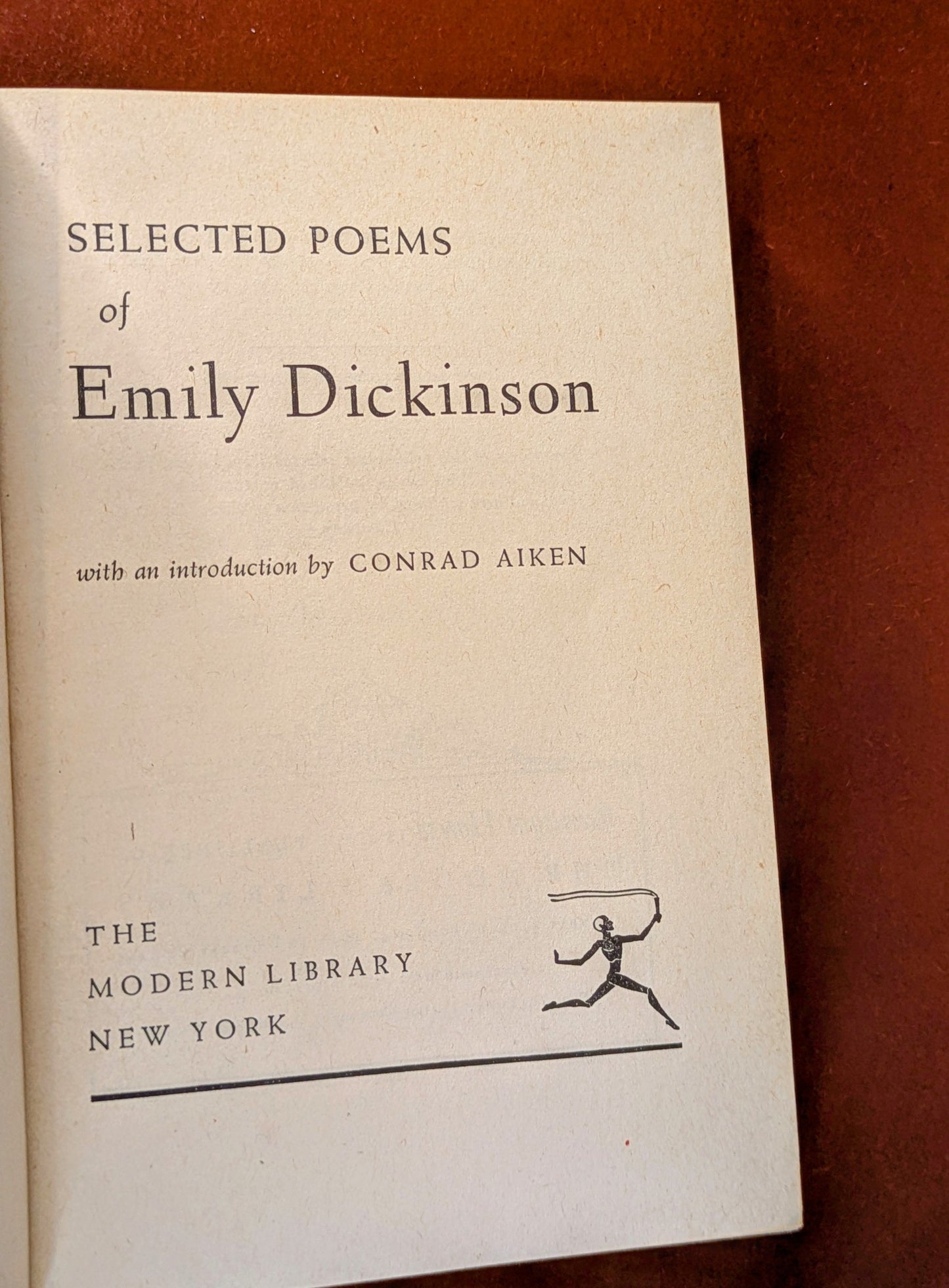 EMILY DICKINSON "SELECTED POEMS" FIRST MODERN LIBRARY EDITION 1948