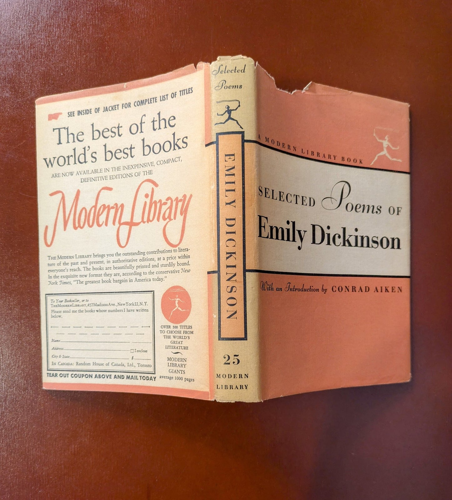 EMILY DICKINSON "SELECTED POEMS" FIRST MODERN LIBRARY EDITION 1948